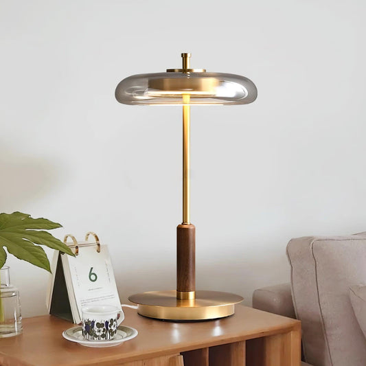 Lumio – Moderne Scandinavische Tafellamp LED Designlamp van Glas en Metaal voor Elegante Sfeerverlichting