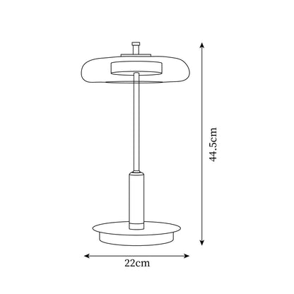 Lumio – Moderne Scandinavische Tafellamp LED Designlamp van Glas en Metaal voor Elegante Sfeerverlichting