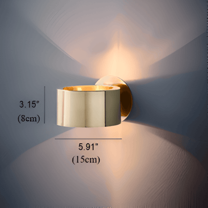 Lumio - Gouden Wandlamp met Modern Scandinavisch Trommelontwerp