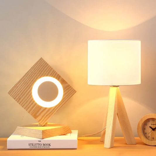 Lumio – Houten Tafellamp Moderne LED Japandi Designlamp voor Sfeervolle Verlichting