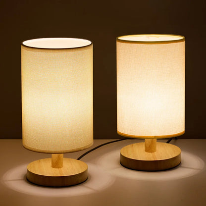 Lumio - Organic Glow Lamp van Hout & Linnen met Afstandsbediening