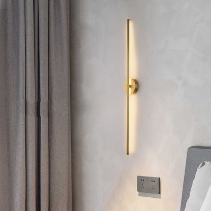 Lumio - Elegant Gouden Lineaire LED Wandlamp | Moderne Badkamerverlichting