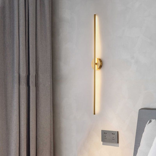 Lumio - Elegant Gouden Lineaire LED Wandlamp | Moderne Badkamerverlichting