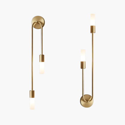 Lumio - Moderne LED wandlamp met gouden afwerking en 2 lichtpunten