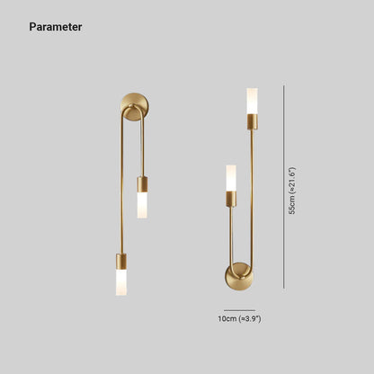 Lumio - Moderne LED wandlamp met gouden afwerking en 2 lichtpunten
