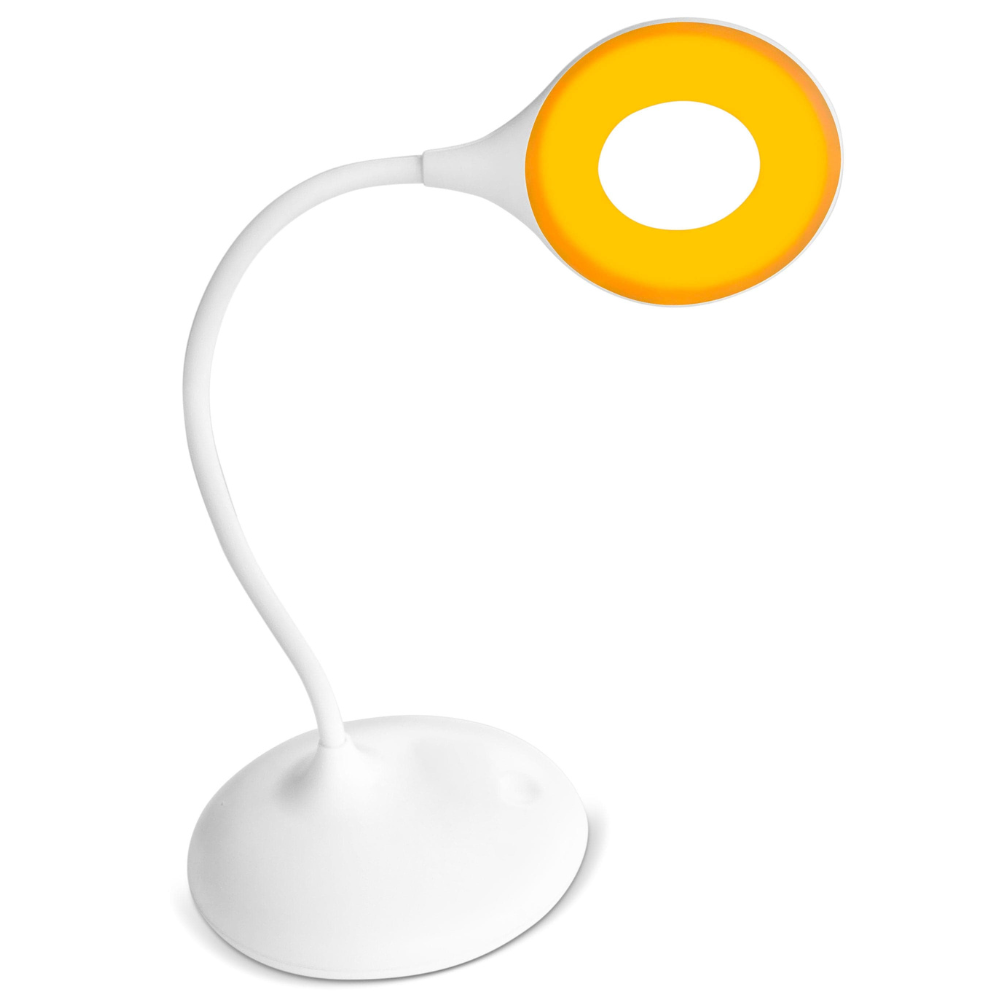 Lumio – Blauwvrij Amber Nachtlampje met Flexibele Zwanenhals en USB-Oplaadfunctie