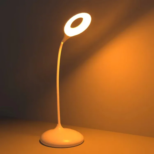 Lumio – Blauwvrij Amber Nachtlampje met Flexibele Zwanenhals en USB-Oplaadfunctie