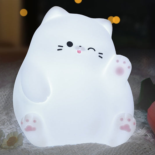 Lumio – Wapperende Kat Nachtlamp Kind LED Slaaplamp Babykamer