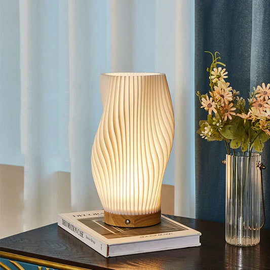 Lumio - Warme LED Tafellamp met Dimbare Functie & Elegant Golfdesign