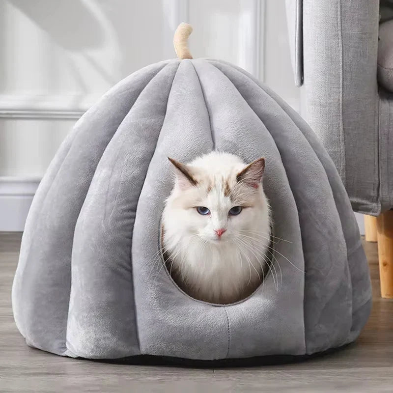 Knus Gesloten Kattenbed – Warm, Zacht & Ideaal voor de Winter