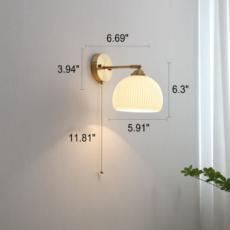 Moderne Wandlamp van Glas en Messing