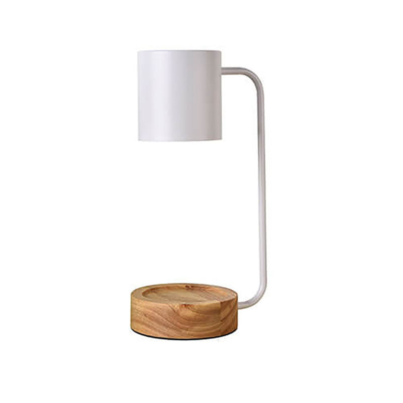 Moderne Houten Tafellamp met Kaarshouder