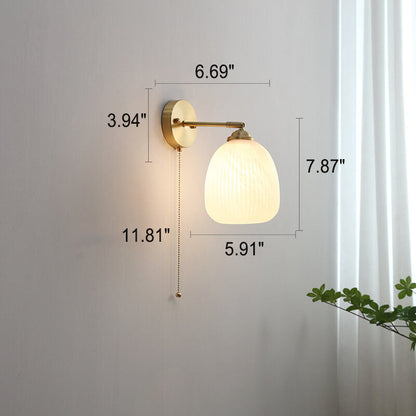 Moderne Wandlamp van Glas en Messing