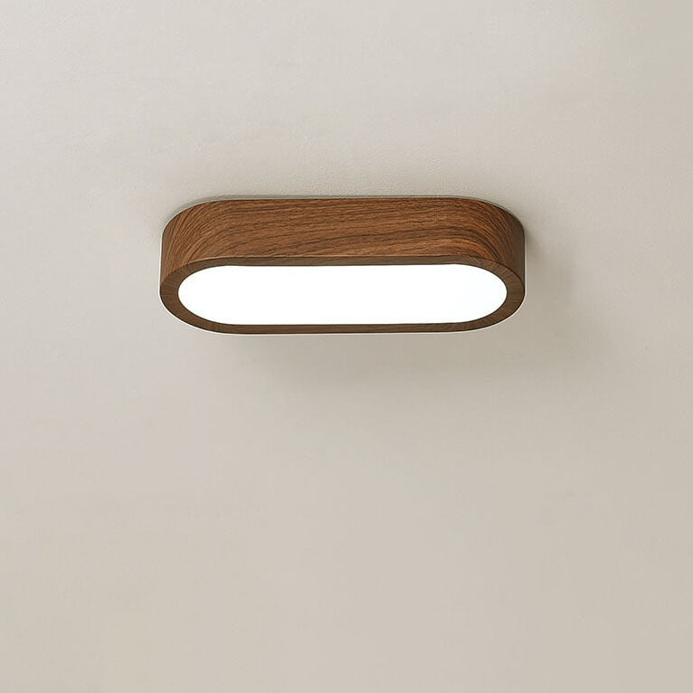 Moderne Houten Plafondlamp – Hout/Walnoot Houtnerf – LED 8W