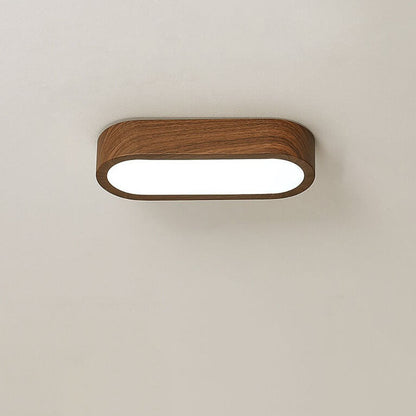 Moderne Houten Plafondlamp – Hout/Walnoot Houtnerf – LED 8W