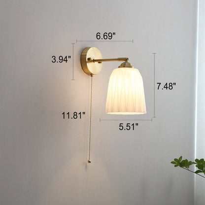 Moderne Wandlamp van Glas en Messing