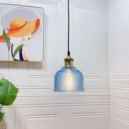 Moderne Glazen Hanglamp – Rood, Amber of Blauw