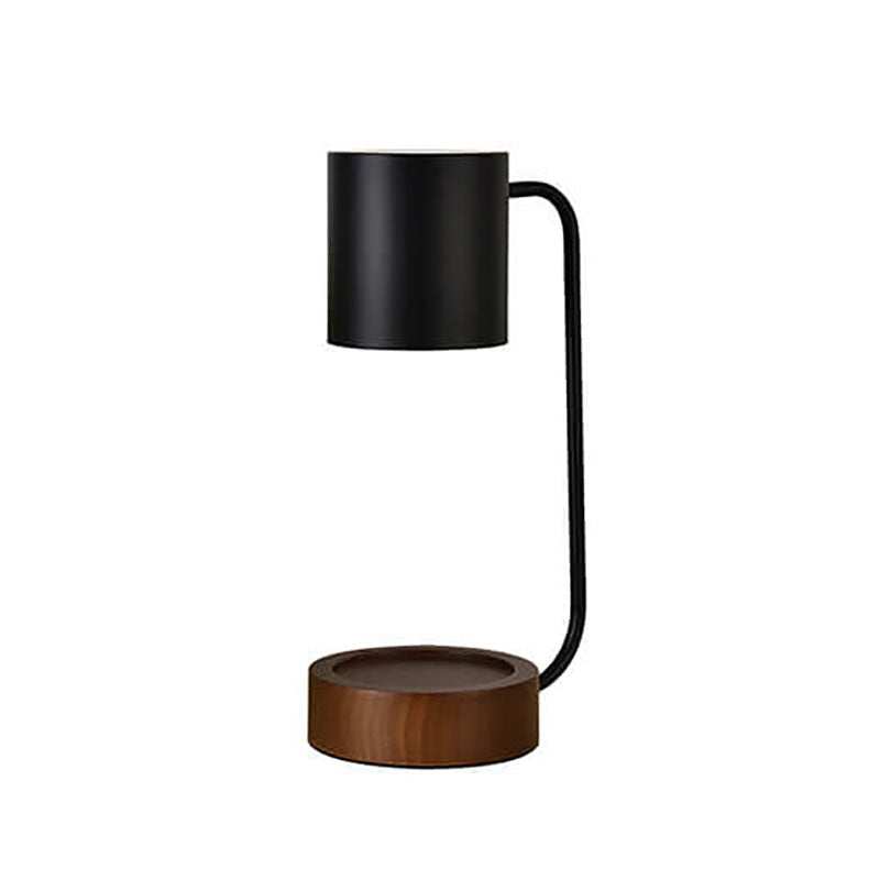 Moderne Houten Tafellamp met Kaarshouder