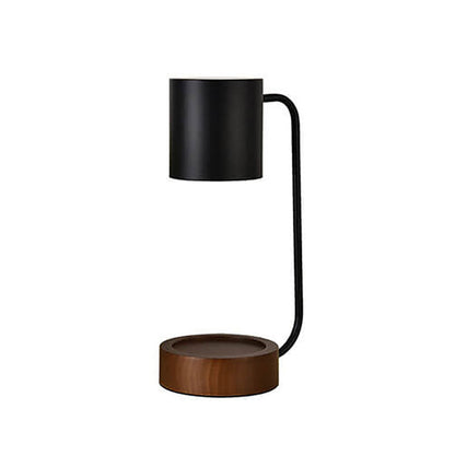 Moderne Houten Tafellamp met Kaarshouder