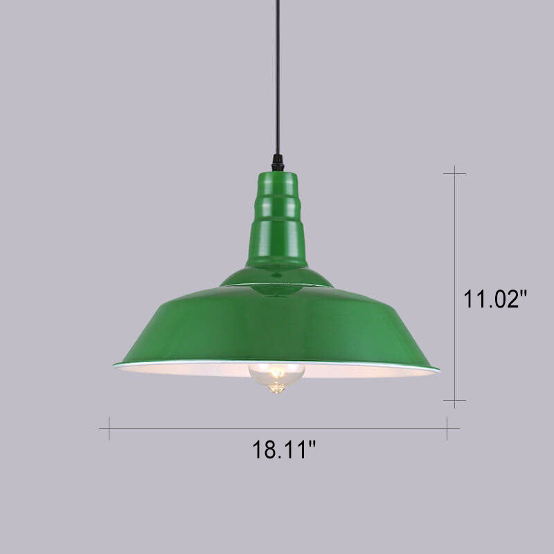 Industriële Groene Hanglamp – Meerdere Formaten