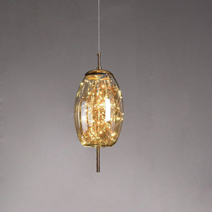 Scandinavische Glazen LED Hanglamp – Amber of Antracietgrijs