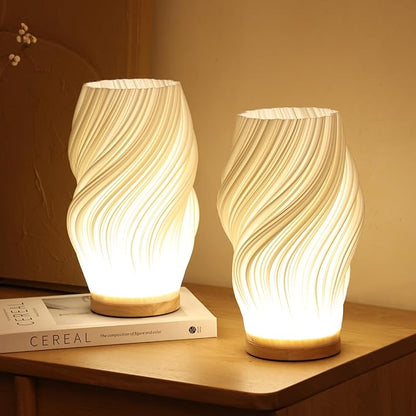 Lumio - Warme LED Tafellamp met Dimbare Functie & Elegant Golfdesign