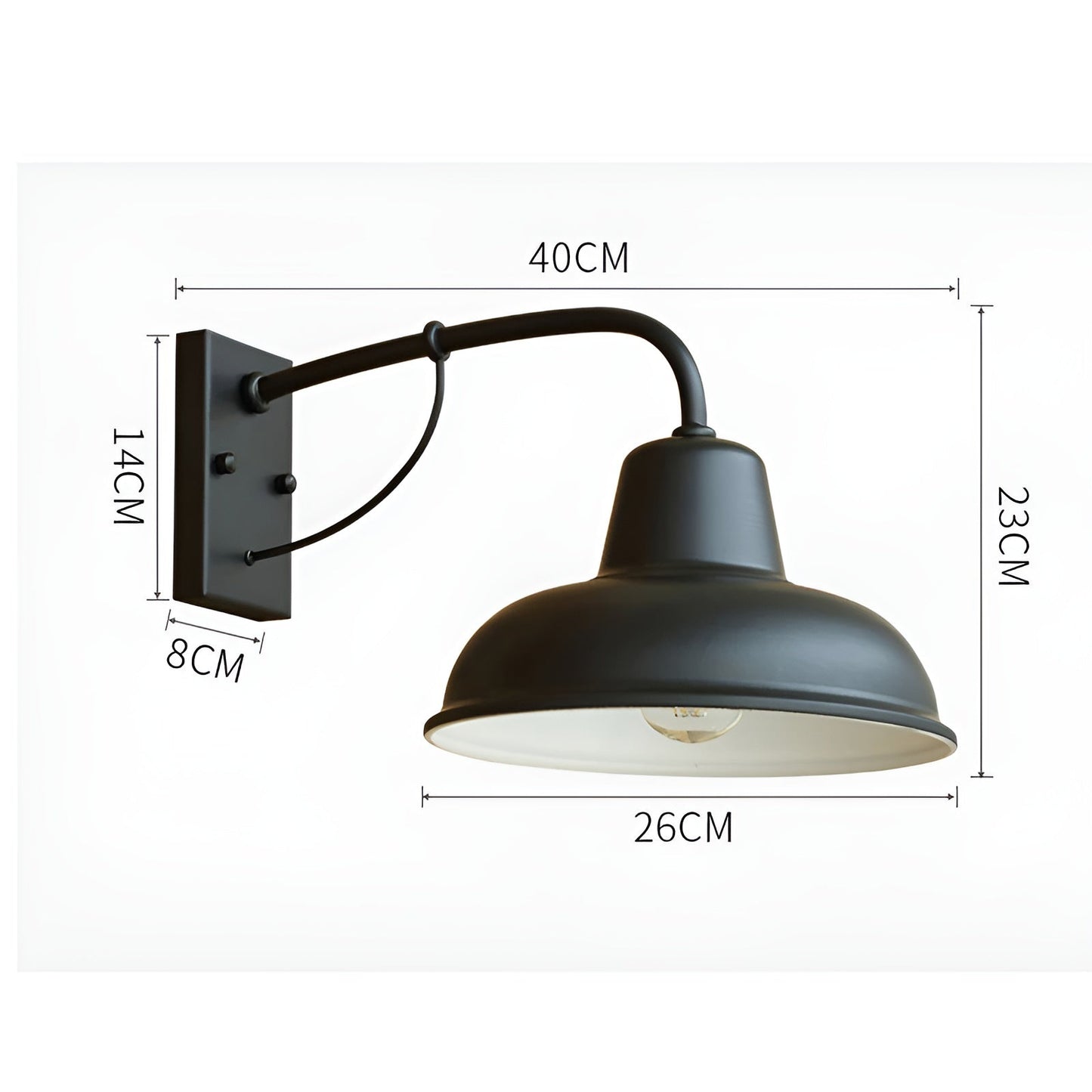 Lumio - Vintage industriële wandlamp van ijzer voor een traditionele sfeer