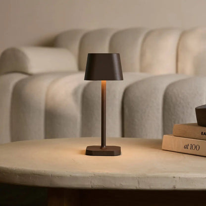 Lumio - Scandinavian Brown draadloze metalen tafellamp met 3 lichtstanden