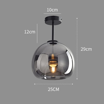 Vörre - Retro Koperen Glas Plafondlamp