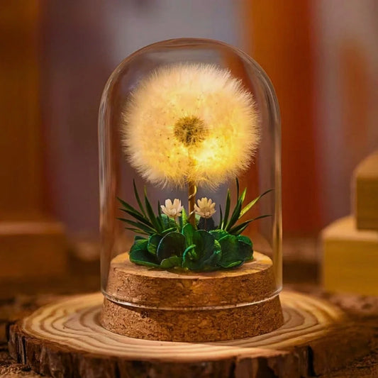 Lumio – Nachtlamp met Gedroogde Bloemen onder Glas