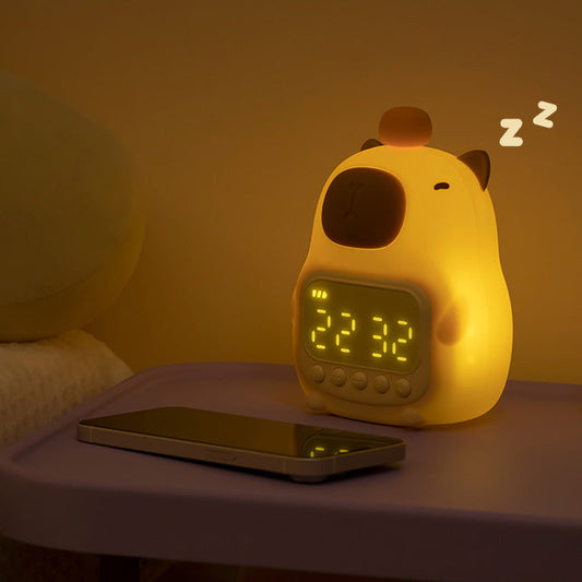 Lumio - Capibara Nachtlamp met Wekker en LED Tap-bediening