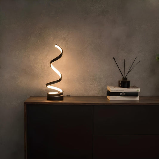 Lumio - Scandinavian Spiral Tafellamp met Dimbaar LED Licht & Modern Design