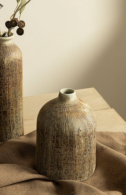 Japandi Dark Ceramic Vases