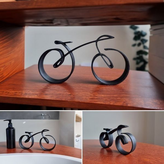Lumio – Zwarte Minimalistische Fietssculptuur van Metaal