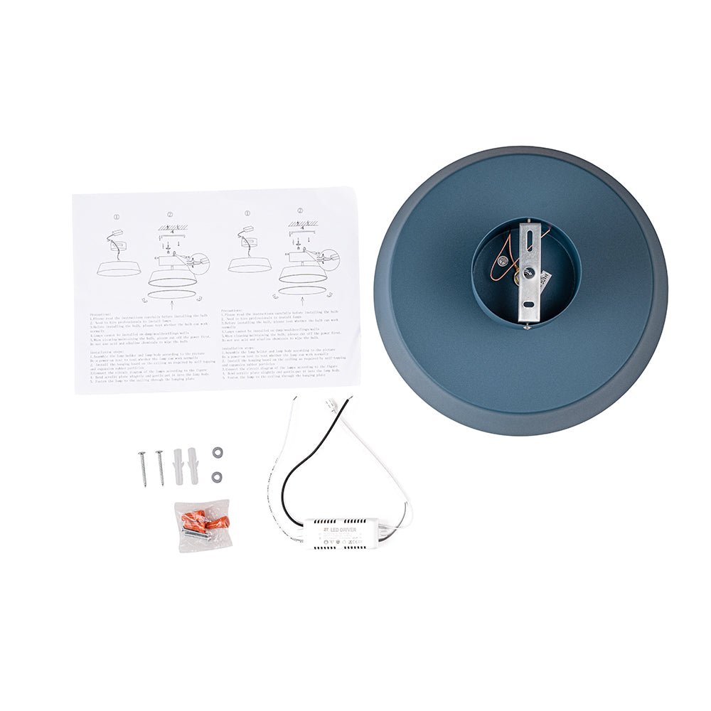 Fjërgge – Scandinavische LED Plafondlamp met Acryl Kap (Groen/Blauw, 3000K Warm Wit)