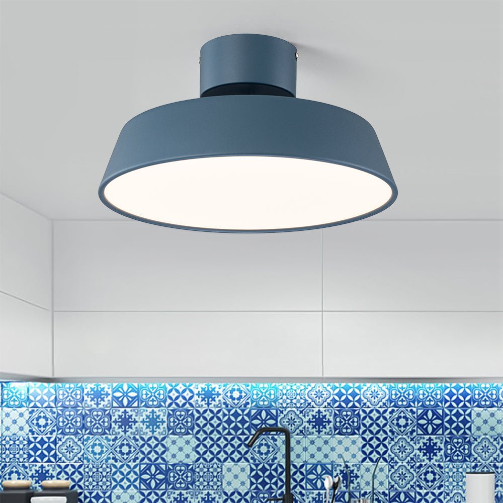 Fjërgge – Scandinavische LED Plafondlamp met Acryl Kap (Groen/Blauw, 3000K Warm Wit)