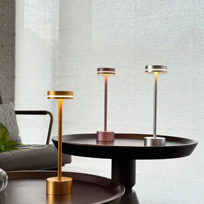 Lumio - Stijlvolle draadloze tafellamp met 3 lichtkleuren en dimfunctie