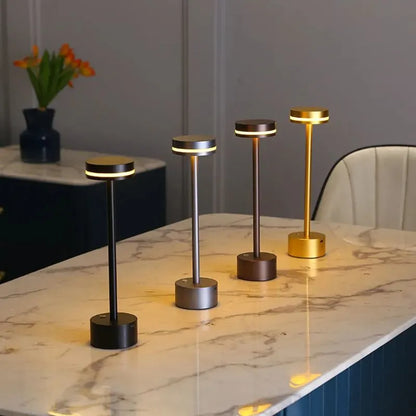 Lumio - Stijlvolle draadloze tafellamp met 3 lichtkleuren en dimfunctie