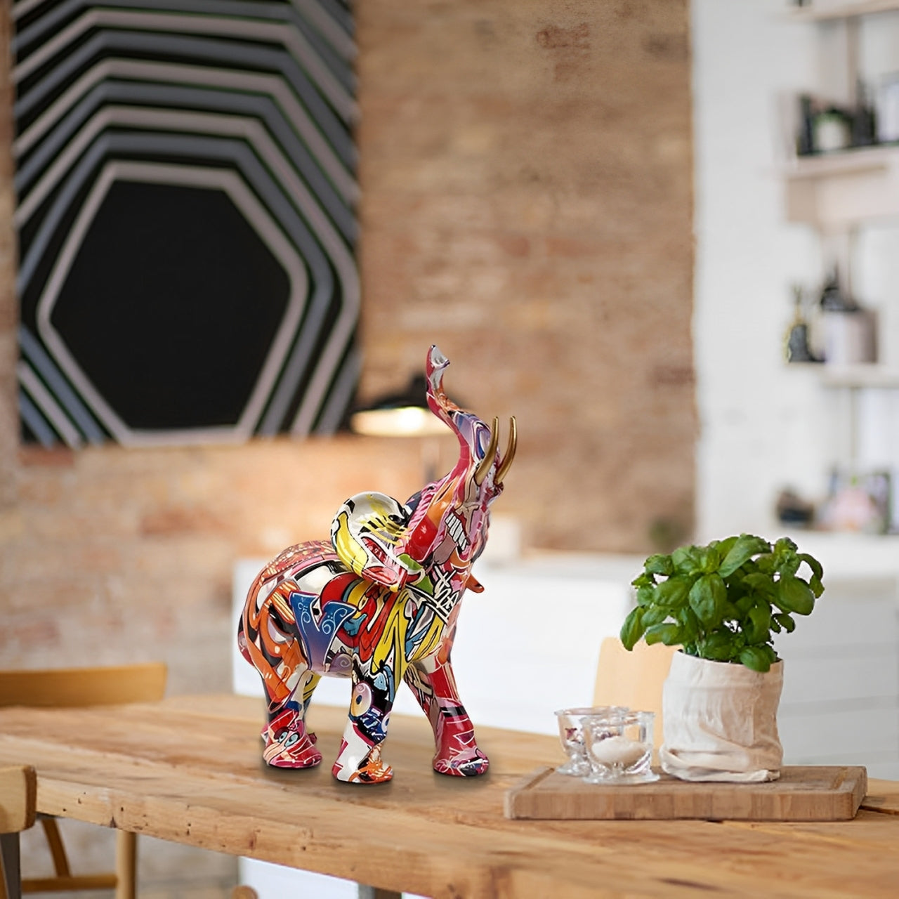 Ollio - Abstract Olifanten Standbeeld